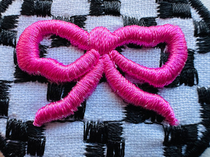 Puff little bow machine embroidery design file 3D raised Puffy Foam bow monogram mini add-on Patch  2 inch design included