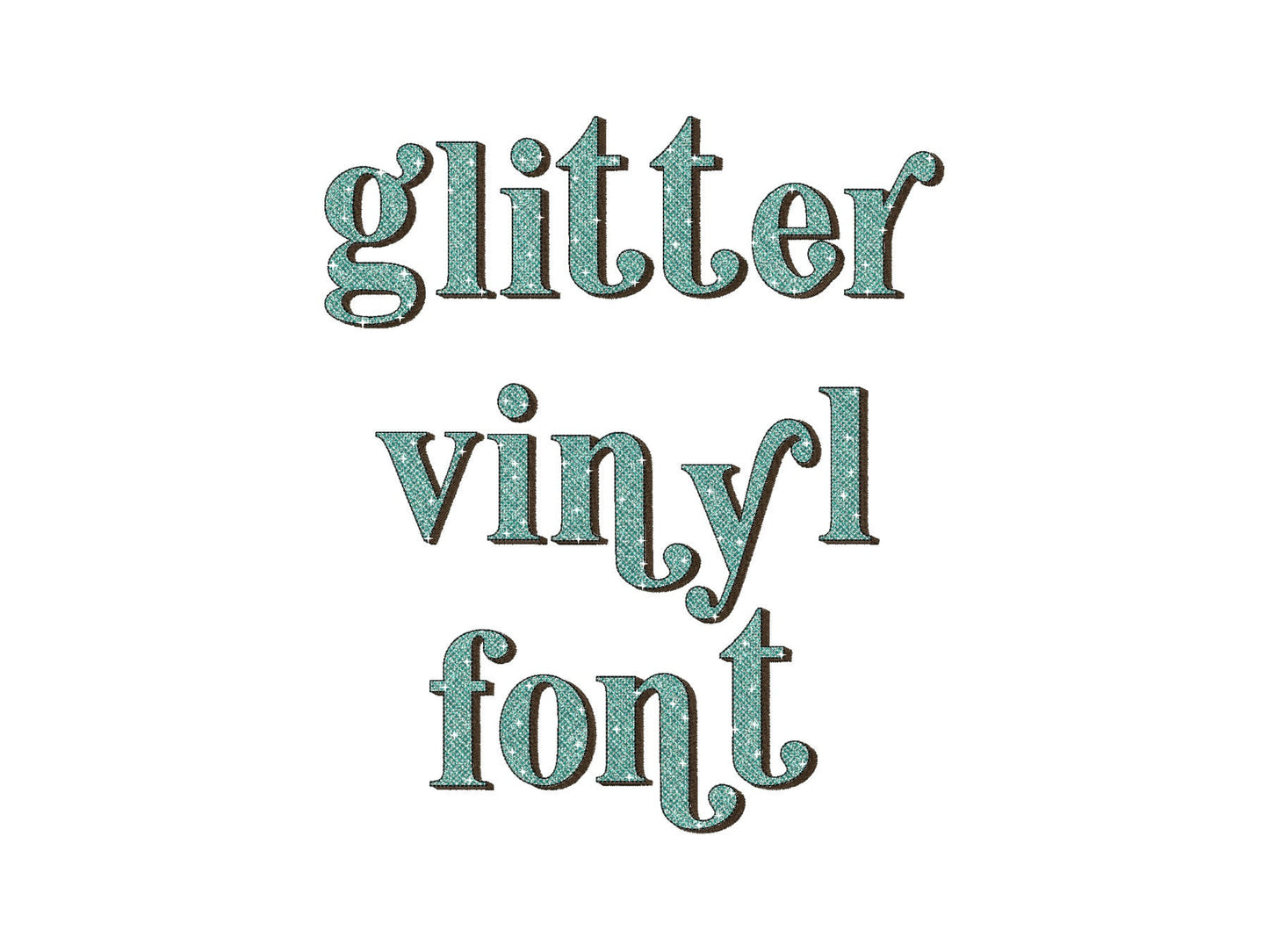 Vintage Glitter Font HTV glitter vinyl monogram sparkling Retro alphabet letters machine embroidery designs