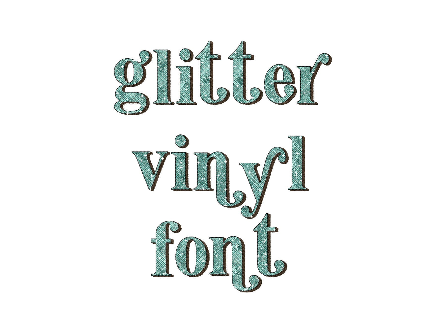 Vintage Glitter Font HTV glitter vinyl monogram sparkling Retro alphabet letters machine embroidery designs