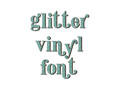Vintage Glitter Font HTV glitter vinyl monogram sparkling Retro alphabet letters machine embroidery designs