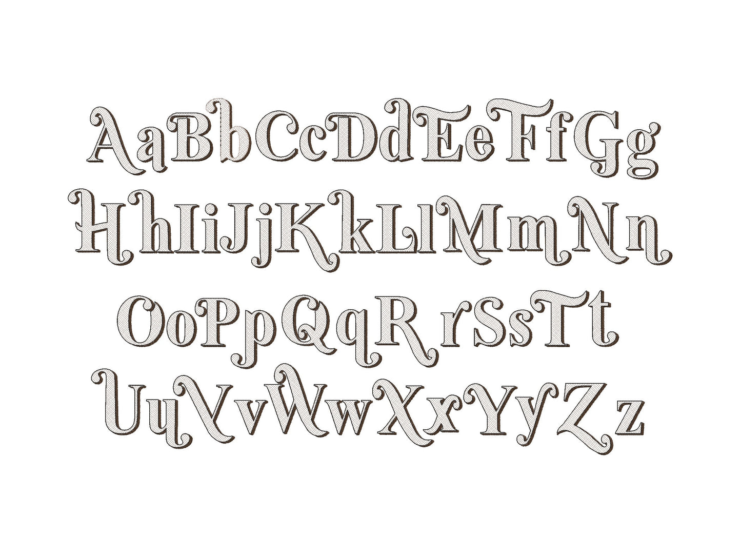 Vintage Glitter Font HTV glitter vinyl monogram sparkling Retro alphabet letters machine embroidery designs