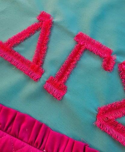 Greek Alphabet Fringed FONT Fluffy Fur Chenille Letters Machine Embroidery Designs Assorted Big Sizes