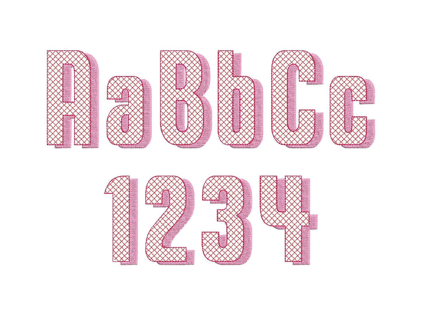 Glitter Shadow Font HTV vinyl embroidery glitter vinyl alphabet letters Sparkling effect machine embroidery designs