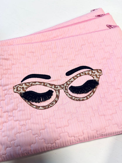 Fluffy Eyes Fringed Flare Lashes Doll Eyes and Glasses Fringe Eyelashes Machine Embroidery Designs in the Hoop