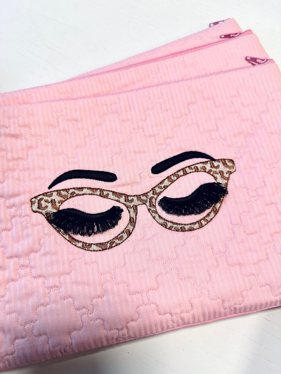 Fluffy Eyes Fringed Flare Lashes Doll Eyes and Glasses Fringe Eyelashes Machine Embroidery Designs in the Hoop