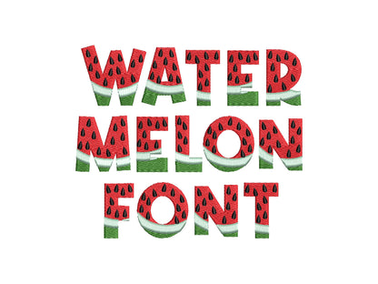Watermelon Font Tutti Frutti Summer Watermelon Alphabet Letters Monogram Machine Embroidery Designs Fresh Funny Sunny Fruit Berry