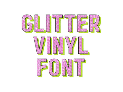 Block Glitter Shadow Font HTV glitter monogram sparkle effect alphabet letters machine embroidery designs