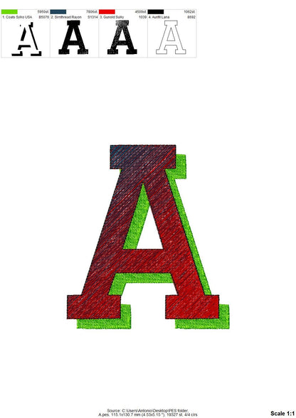 Big Gradient Shadow Font