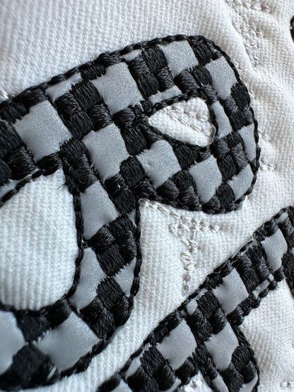 Checks Patterned Font 1 color Alphabet letters numbers machine embroidery designs chess pattern checkers checkered Font