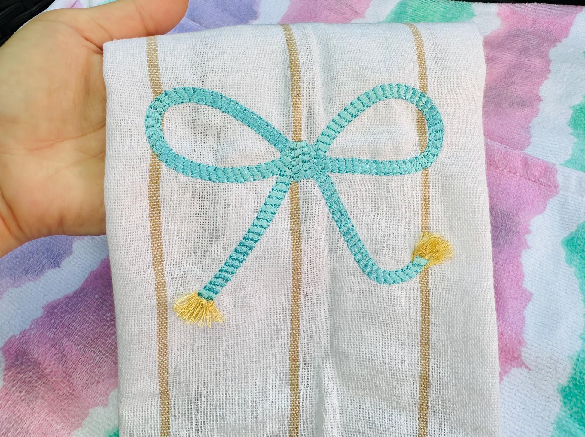 Rope Bow Fringed Fluffy Rope Ends Tassel Rope Stitch Cowboy Farm Towel Napkin Decoration Machine Embroidery Designs Multiple Sizes 4 to 8in - Etsy