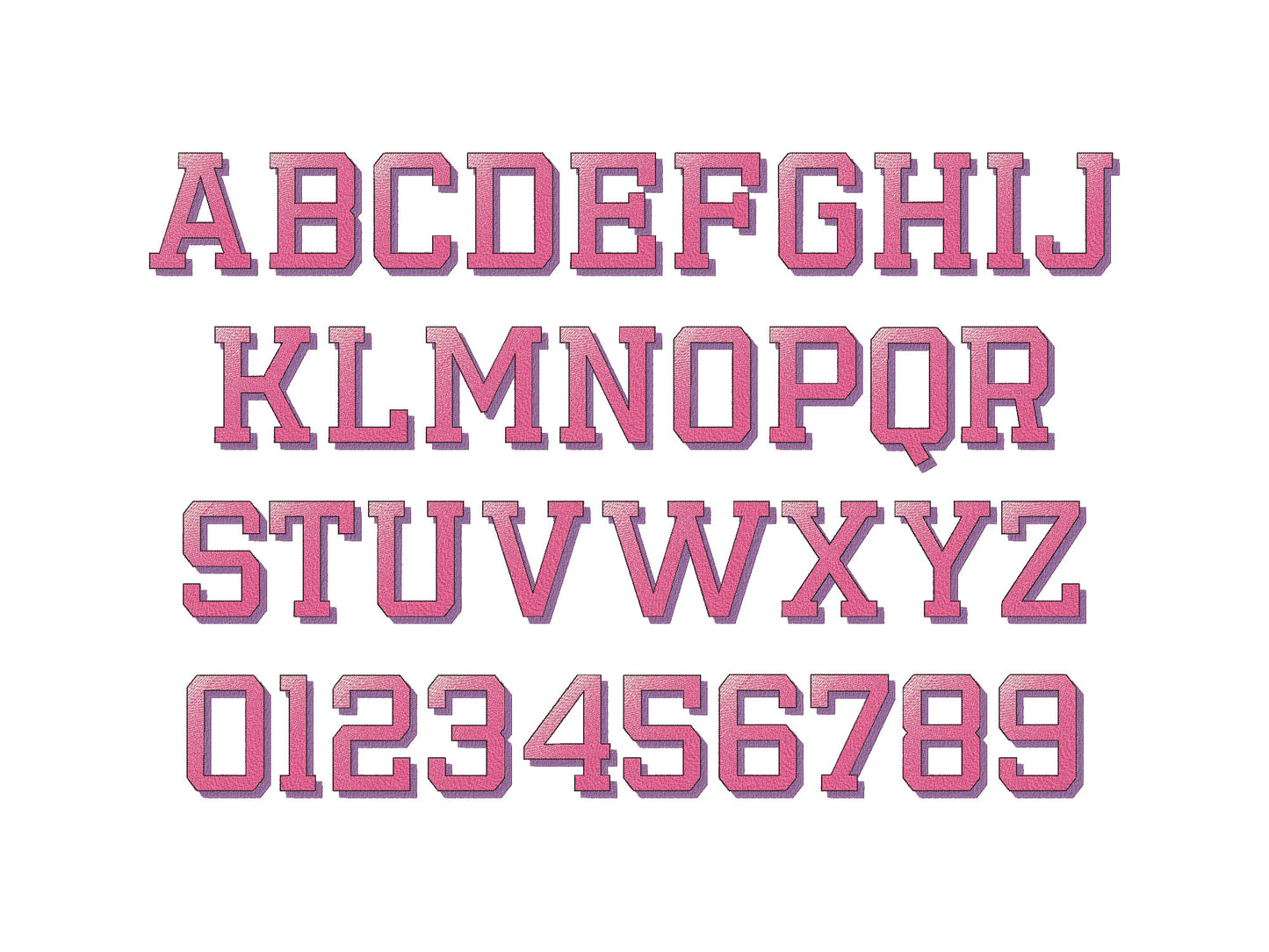 Big Gradient Shadow Font