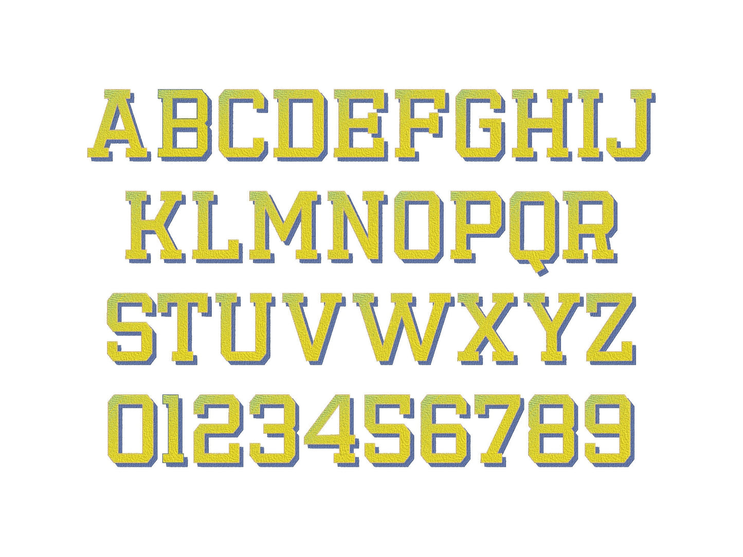 Big Gradient Shadow Font