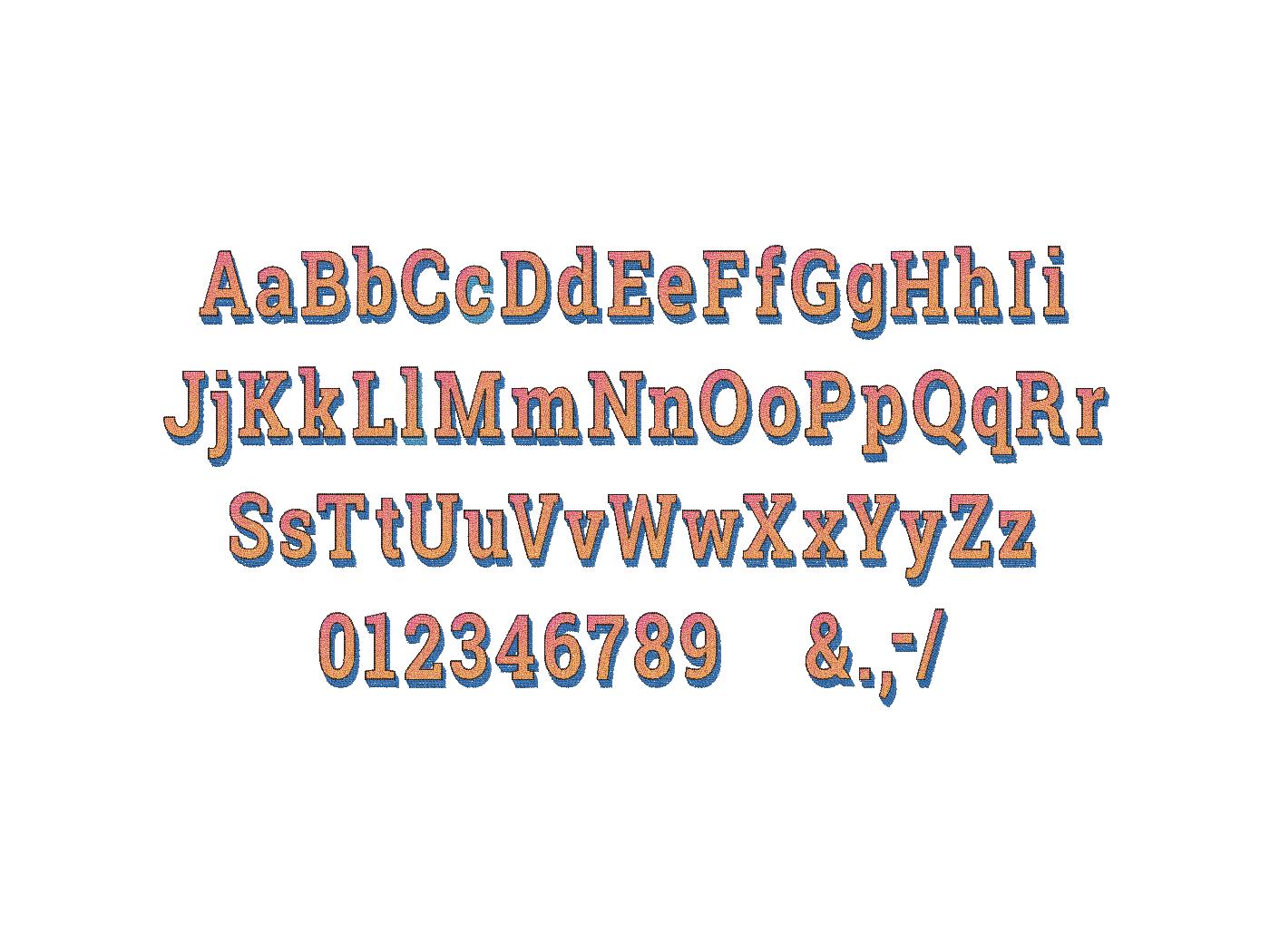 Ombre Block Shadow Font