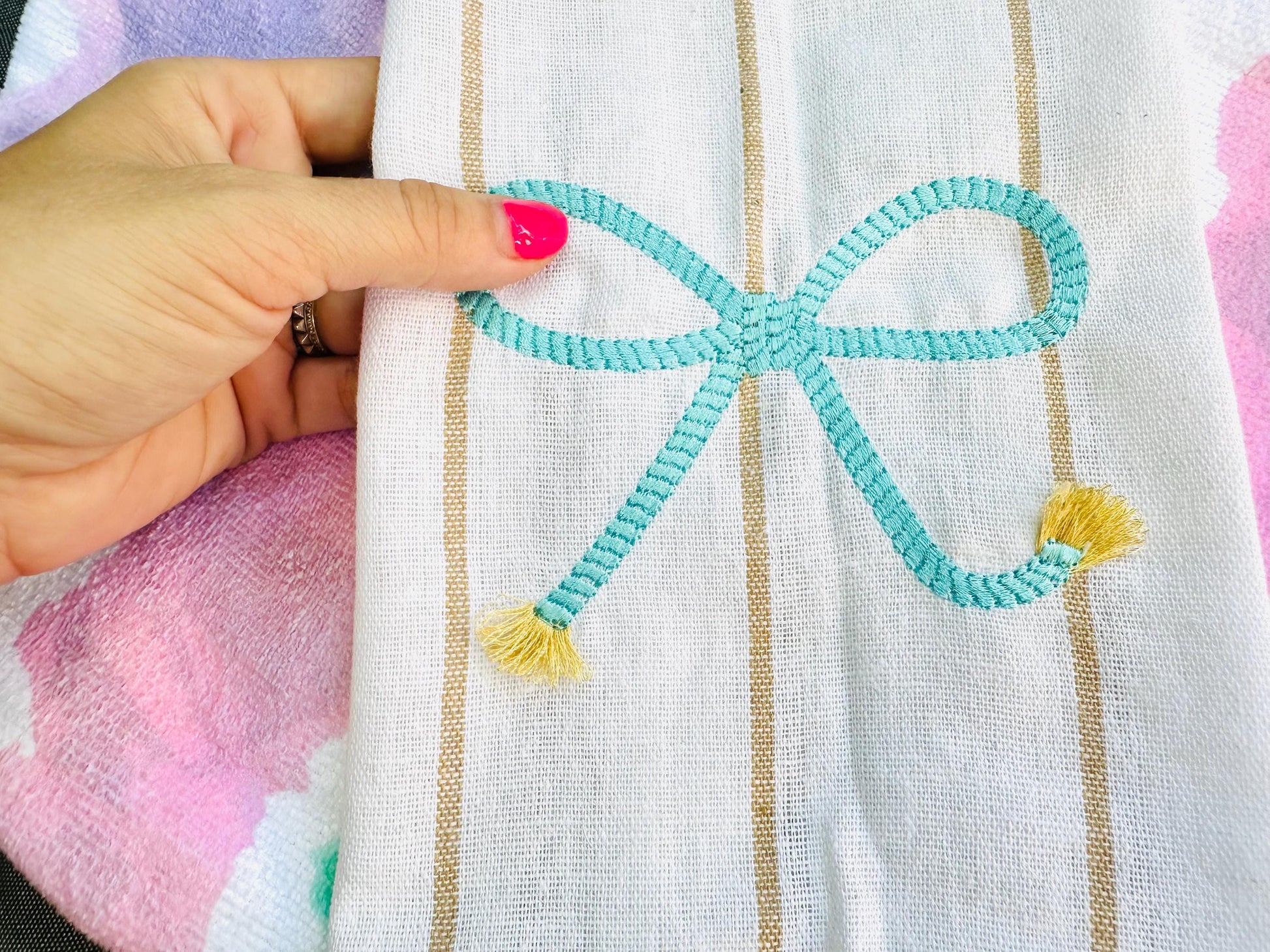 Rope Bow Fringed Fluffy Rope Ends Tassel Rope Stitch Cowboy Farm Towel Napkin Decoration Machine Embroidery Designs Multiple Sizes 4 to 8in - Etsy