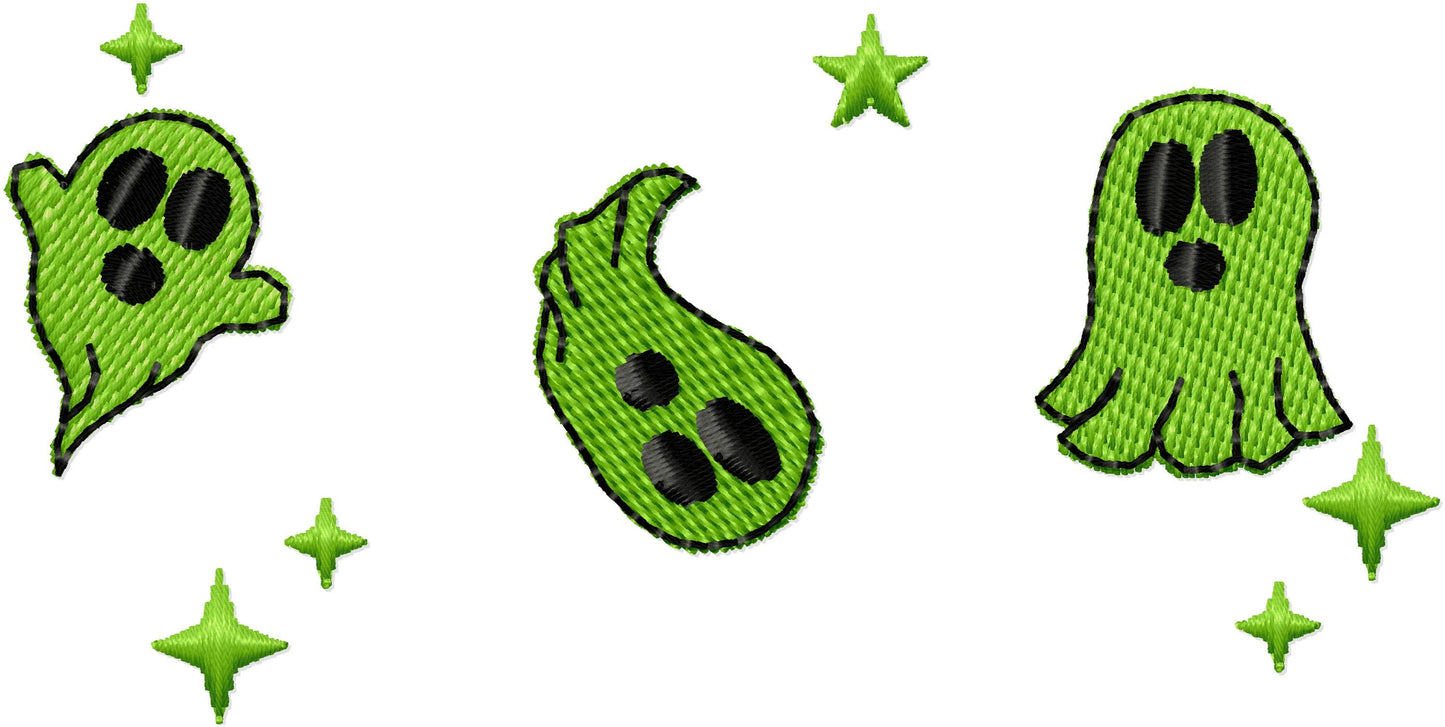 Magic Ghost Trio – Kids embroidery design instant download by Artapli