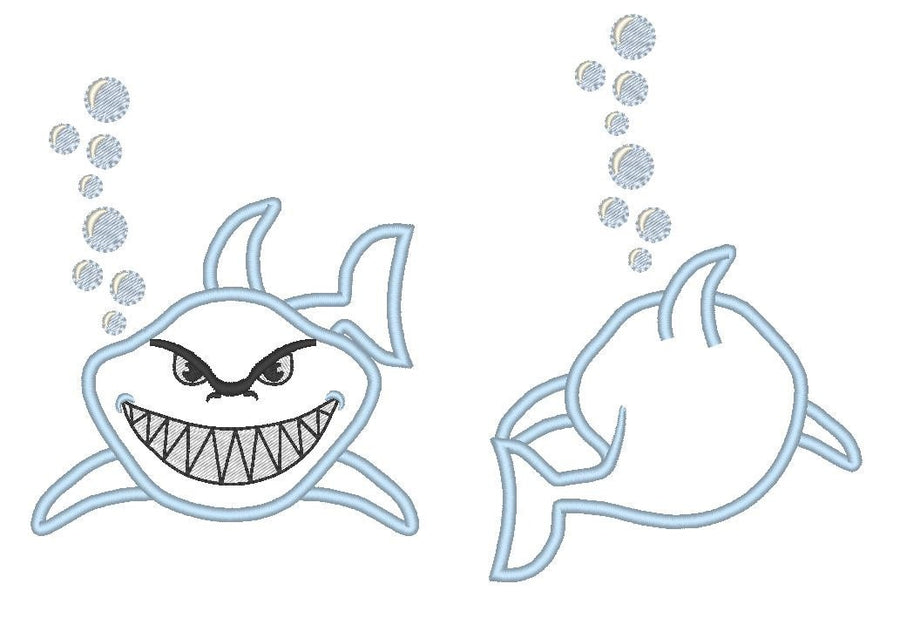 Shark Front and Rear Applique - image 1