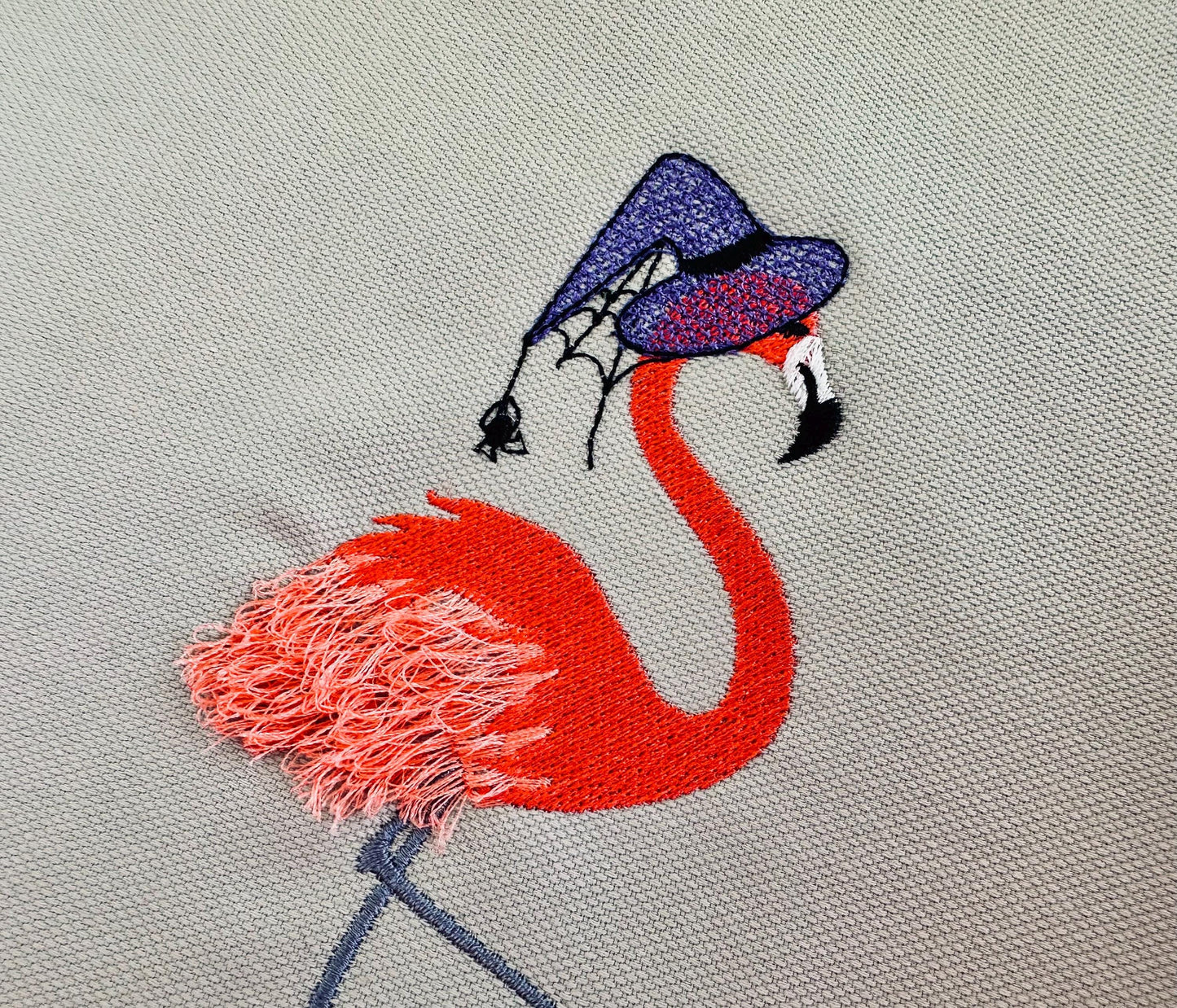 Fringed Fluffy Chenille Spooky Flamingo Bird Witch Hat Halloween Machine Embroidery Designs Many Sizes From 4 to 7 Inches Girl Outfit Design - Etsy
