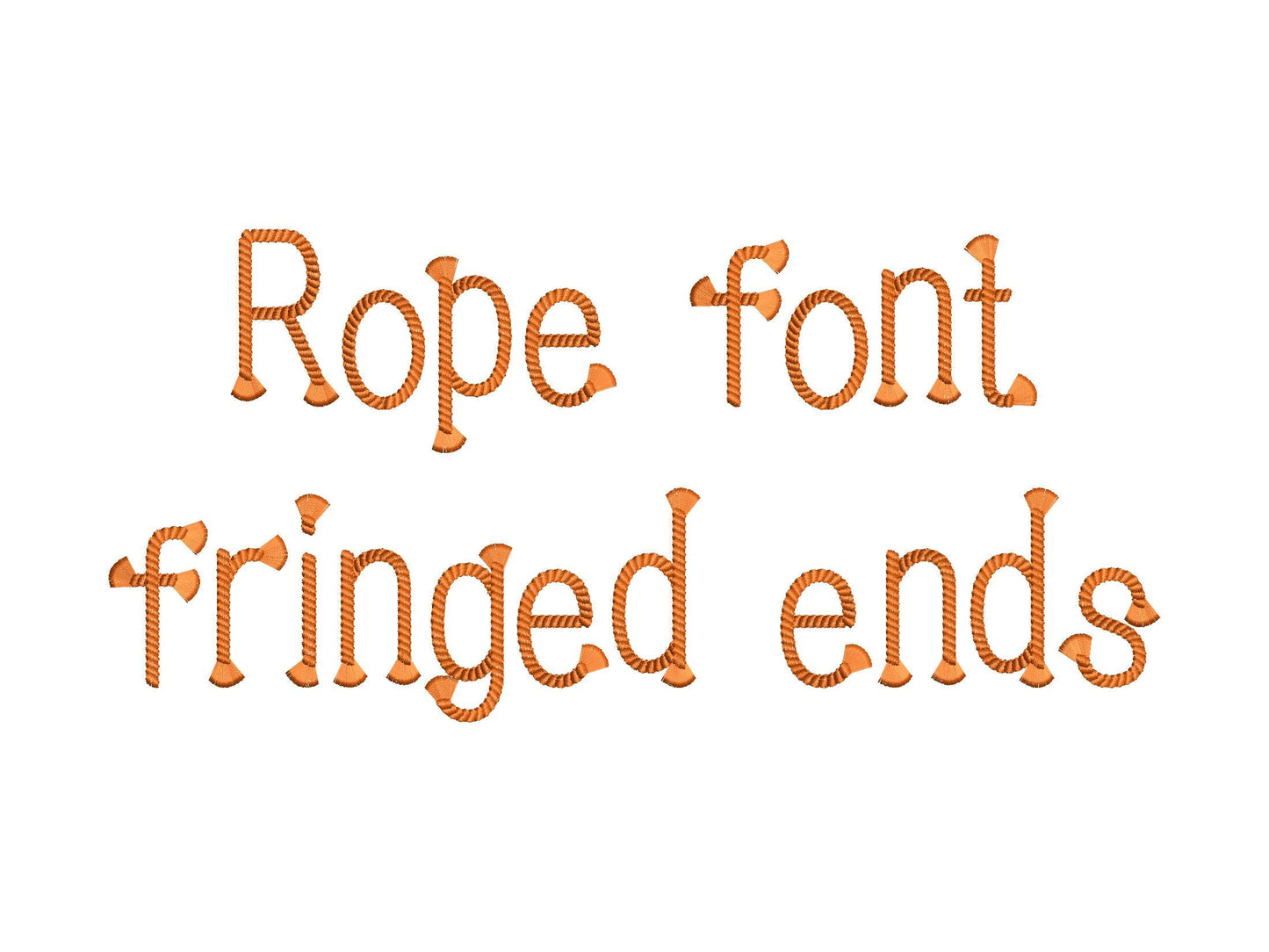 Rope Block FONT Fringed Tassel End Alphabet Machine Embroidery Designs Cowboy Cowgirl Kids Rodeo Lasso Rope Monogram