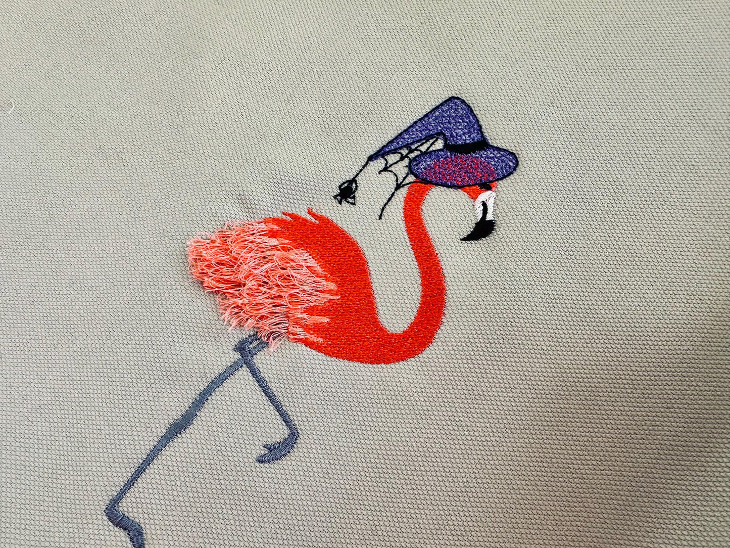 Fringed Fluffy Chenille Spooky Flamingo Bird Witch Hat Halloween Machine Embroidery Designs Many Sizes From 4 to 7 Inches Girl Outfit Design - Etsy