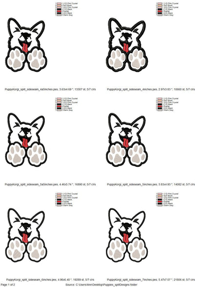 Puppy Bow Split side seam cutout Side Bow Applique machine embroidery designs Trendy Pet Dog lovers Apparel Sweatshirts T-Shirts 4 8 inch