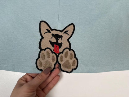 Puppy Bow Split side seam cutout Side Bow Applique machine embroidery designs Trendy Pet Dog lovers Apparel Sweatshirts T-Shirts 4 8 inch