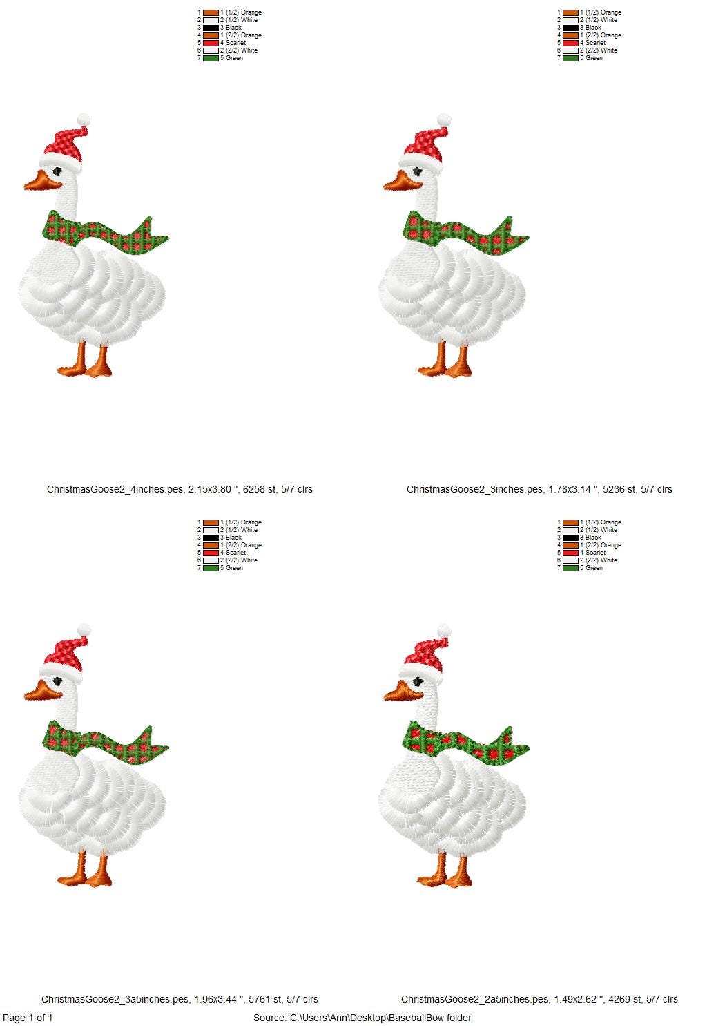 Christmas Merry Festive Fringed Goose Small Fluffy Goose Duck Farm Bird Machine Embroidery Designs 4x4 Fringed for Sweater Sweatshirt Hoodie - Etsy