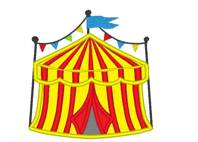 Top Circus Tent Applique - image 1
