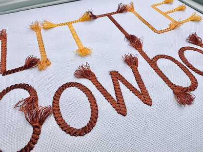 Rope Block FONT Fringed Tassel End Alphabet Machine Embroidery Designs Cowboy Cowgirl Kids Rodeo Lasso Rope Monogram