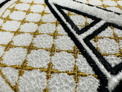 Embossed Classy Circle Monogram terry towel Font alphabet letters A-Z numbers 0-9 machine embroidery designs for hoop 4x4 5x5 6x6 gift idea