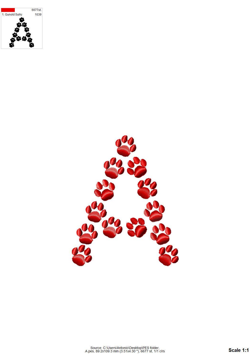 Dog Puppy Paw Font