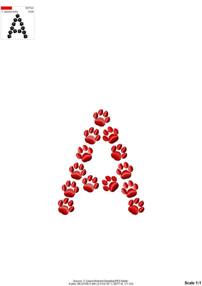 Dog Puppy Paw Font