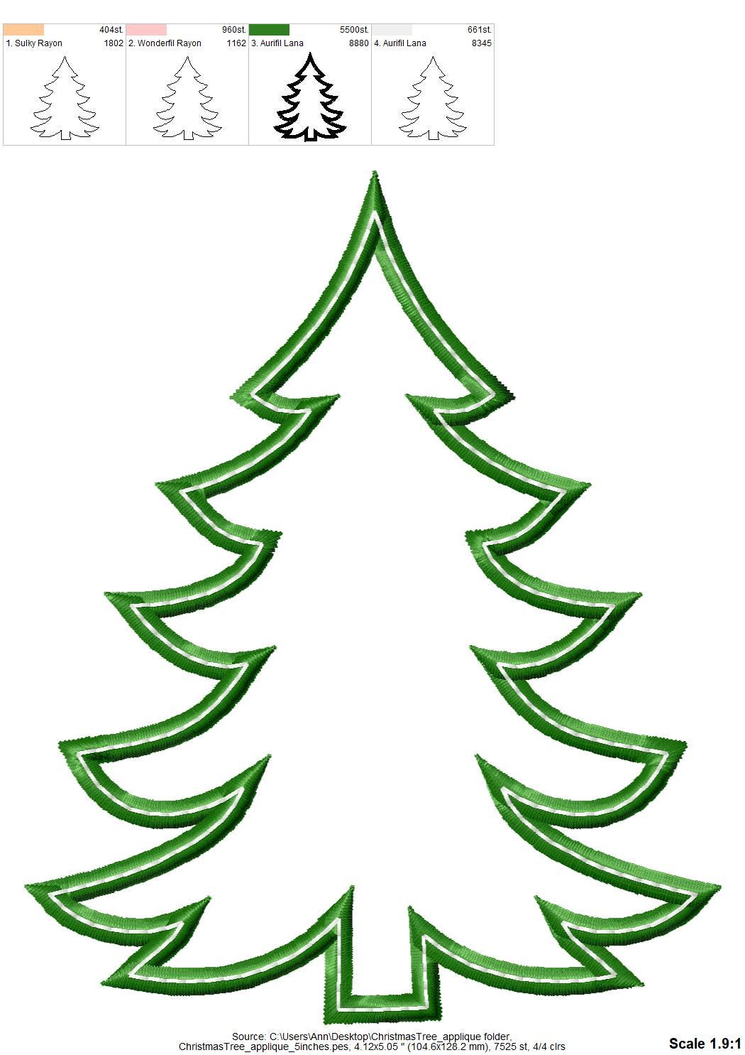 Classic Simply Christmas tree Woodlands Tree Applique Triple Applique design Christmas tree  embroidery designs 4x4 5x7 6x10 Sweatshirt