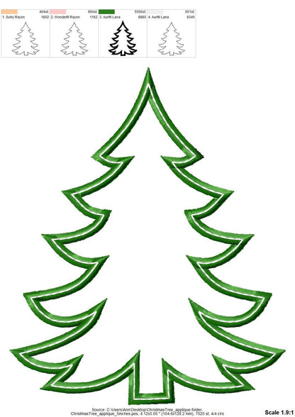 Classic Simply Christmas tree Woodlands Tree Applique Triple Applique design Christmas tree  embroidery designs 4x4 5x7 6x10 Sweatshirt