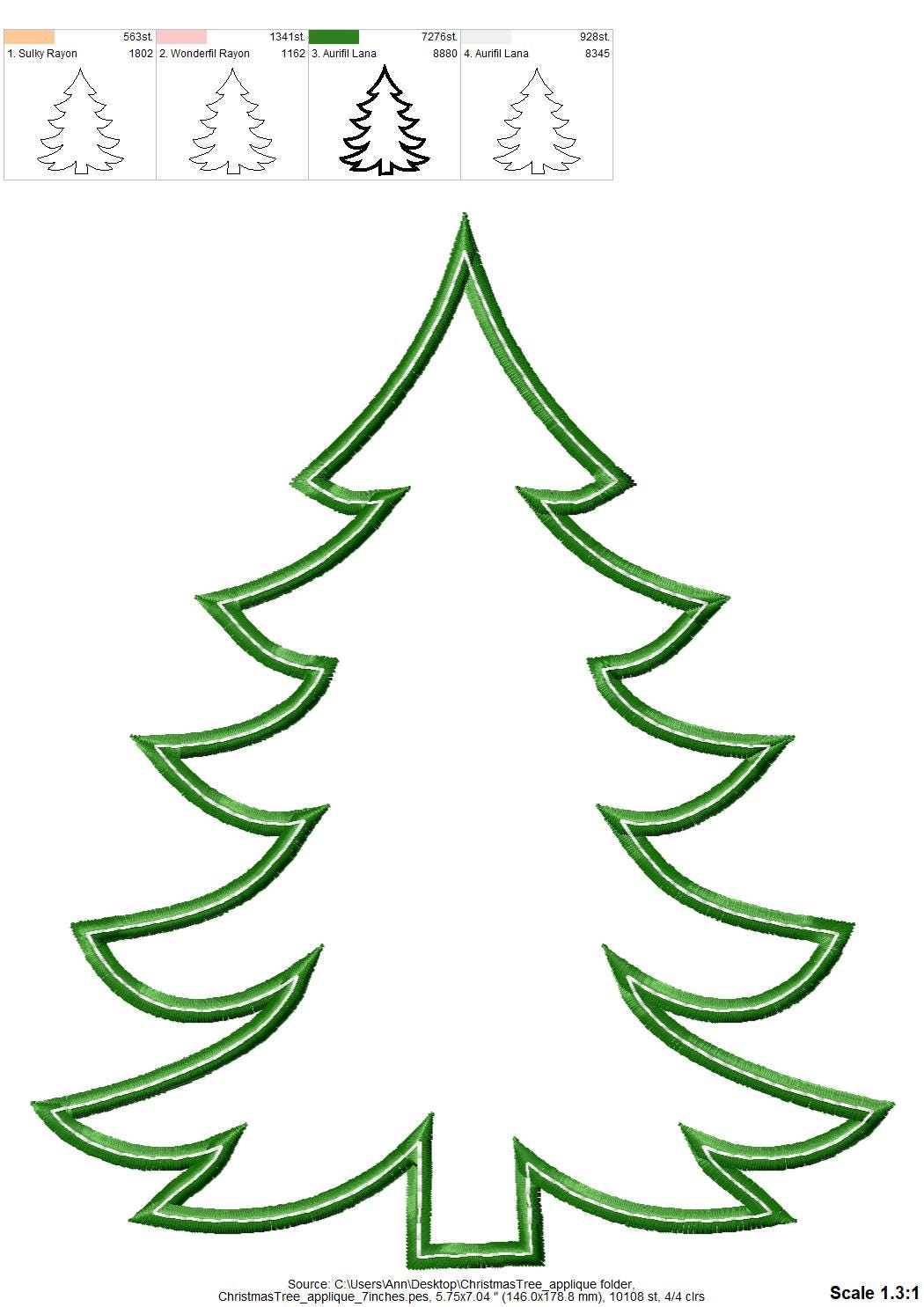 Classic Simply Christmas tree Woodlands Tree Applique Triple Applique design Christmas tree  embroidery designs 4x4 5x7 6x10 Sweatshirt