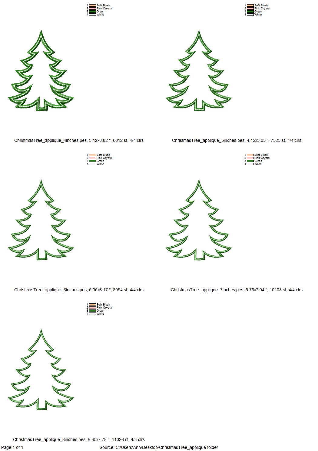 Classic Simply Christmas tree Woodlands Tree Applique Triple Applique design Christmas tree  embroidery designs 4x4 5x7 6x10 Sweatshirt