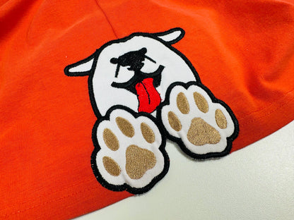 Puppy Bow Split side seam cutout Side Bow Applique machine embroidery designs Trendy Pet Dog lovers Apparel Sweatshirts T-Shirts 4 8 inch