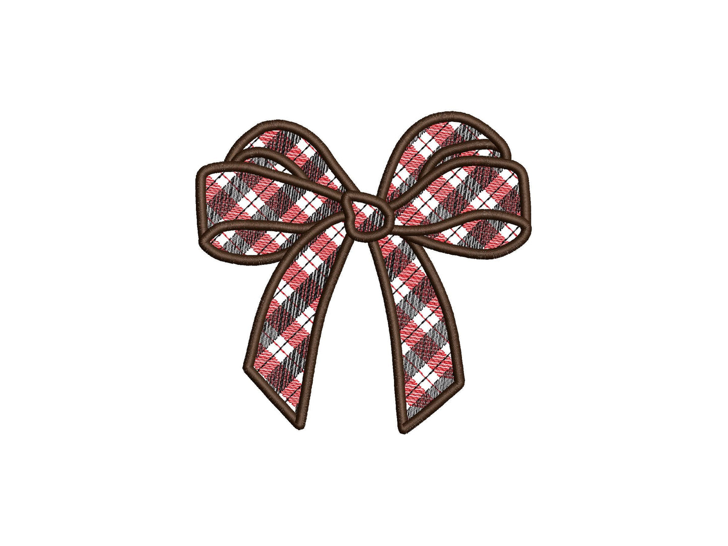 Gingham Plaid Side Seam Bow Applique