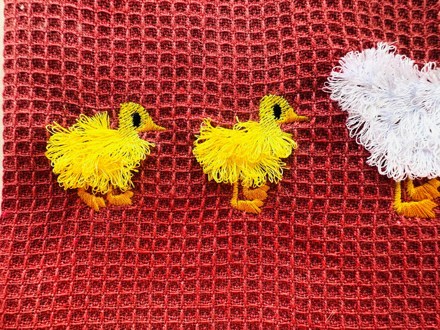 Fluffy Duck Mama and Cute Duck Chick Baby 3 in a Row Fringed Little Farm Bird Kids Fringed Chenille Fur Machine Embroidery Designs 4 to 6in - Etsy