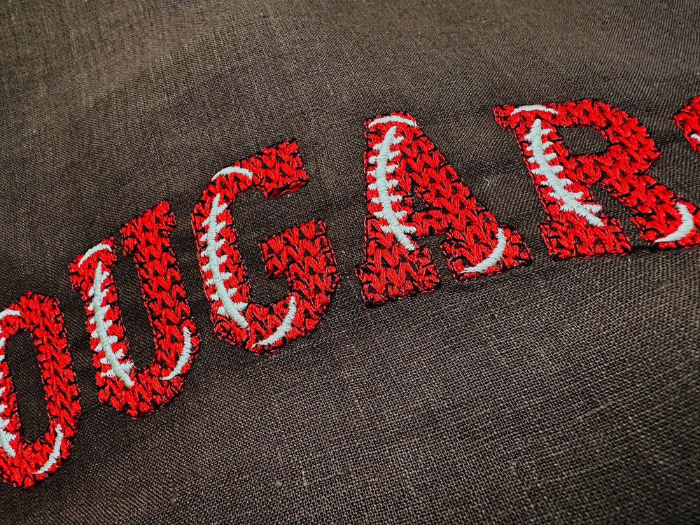 Knit Stitch Football Font – Sizes 1.6" 1.9" 2.4" 2.7" 3.2" 3.5" BX Digital Font File | Artapli
