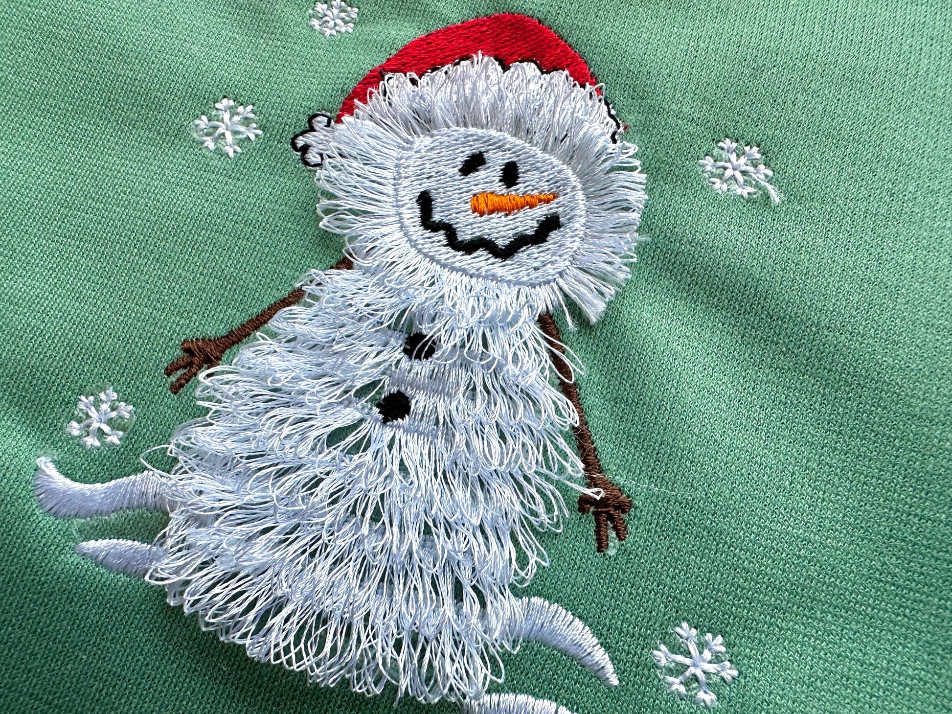 Little Cute Fringed Fluffy Snowman Santa Hat Fringe in the Hoop Machine Embroidery Designs Fur Chenille Christmas Santa Helper Small Sizes - Etsy