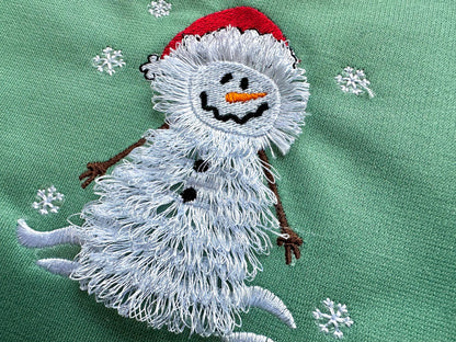 Little Cute Fringed Fluffy Snowman Santa Hat Fringe in the Hoop Machine Embroidery Designs Fur Chenille Christmas Santa Helper Small Sizes - Etsy