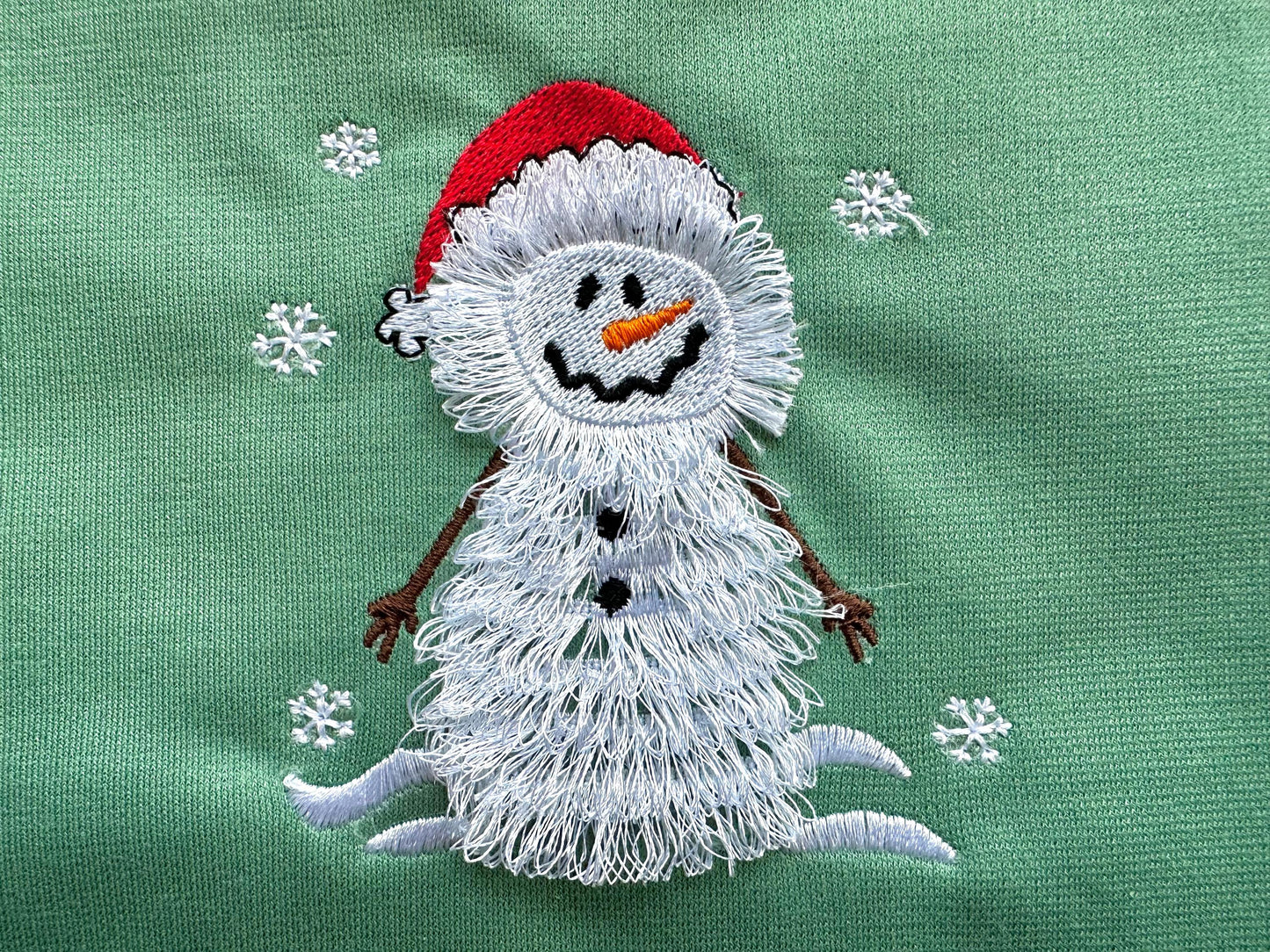 Little Cute Fringed Fluffy Snowman Santa Hat Fringe in the Hoop Machine Embroidery Designs Fur Chenille Christmas Santa Helper Small Sizes - Etsy