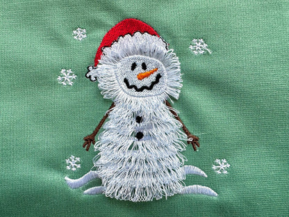 Little Cute Fringed Fluffy Snowman Santa Hat Fringe in the Hoop Machine Embroidery Designs Fur Chenille Christmas Santa Helper Small Sizes - Etsy