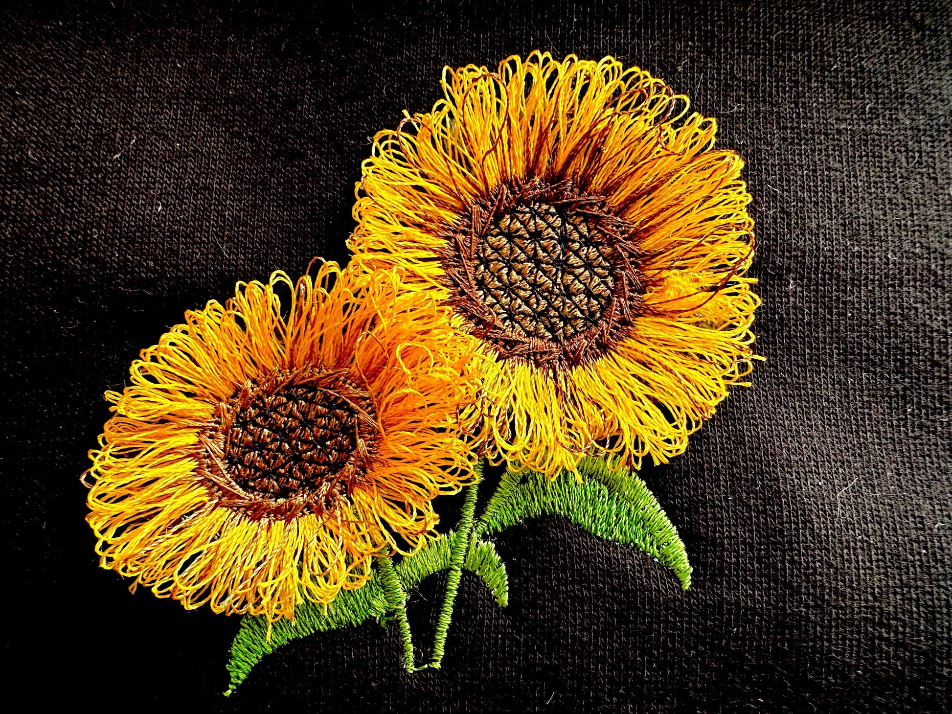 Two Fringed Sunflowers - image 5
