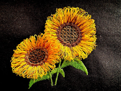 Two Fringed Sunflowers - image 5