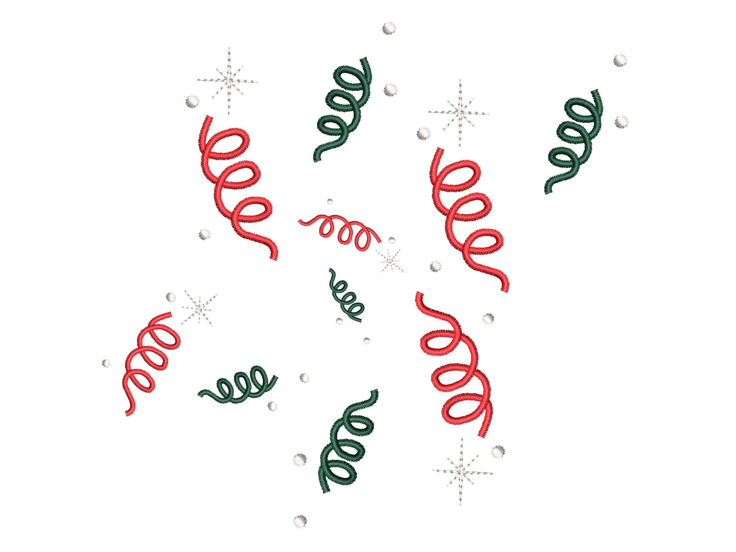 Festive Party Confetti machine embroidery designs Birthday New Year Eve decor kids monogram accent decoration mini sizes 1.8 up to 3 inch