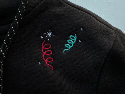 Festive Party Confetti machine embroidery designs Birthday New Year Eve decor kids monogram accent decoration mini sizes 1.8 up to 3 inch