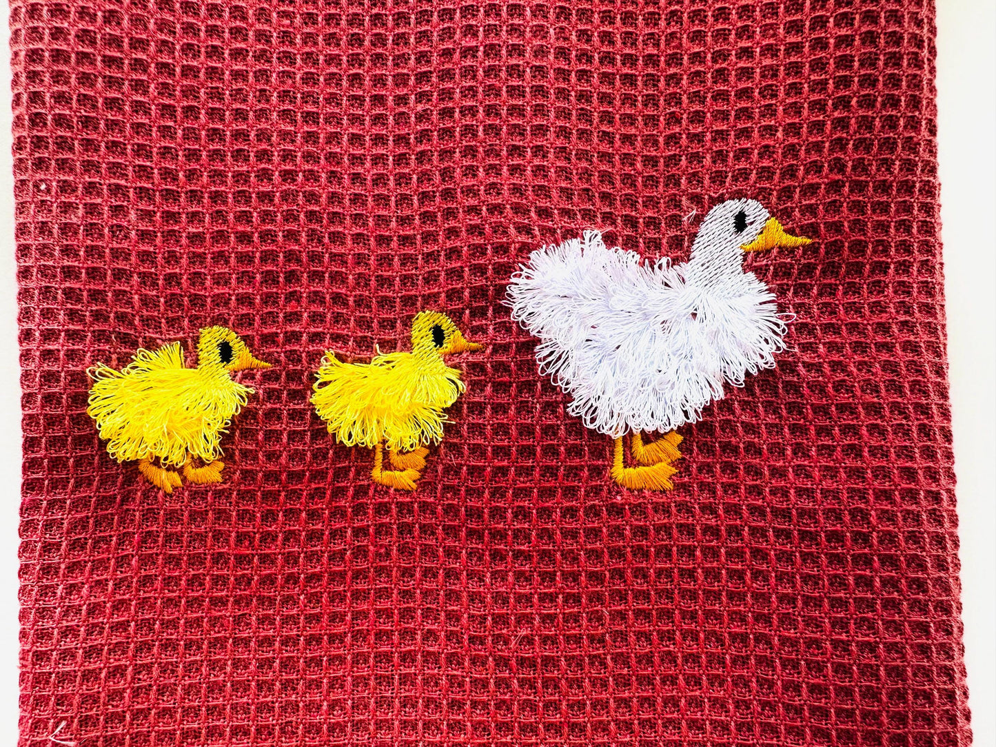 Fluffy Duck Mama and Cute Duck Chick Baby 3 in a Row Fringed Little Farm Bird Kids Fringed Chenille Fur Machine Embroidery Designs 4 to 6in - Etsy