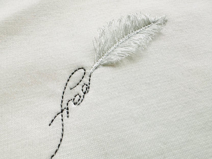 Free Saying Fringed Feather Machine Embroidery Designs Bold Saying Tattoo Fringe in the Hoop for Hoop 4x4 Simple Cute Fuzzy Fluffy Feather - Etsy