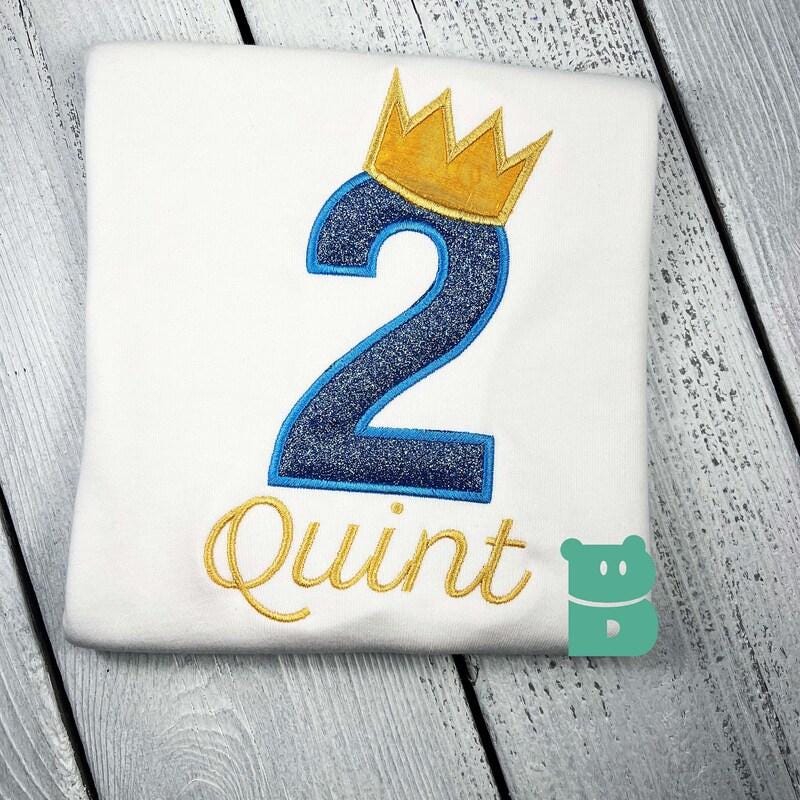 King Crown Birthday Numbers 1-9 Applique machine embroidery designs for Boys